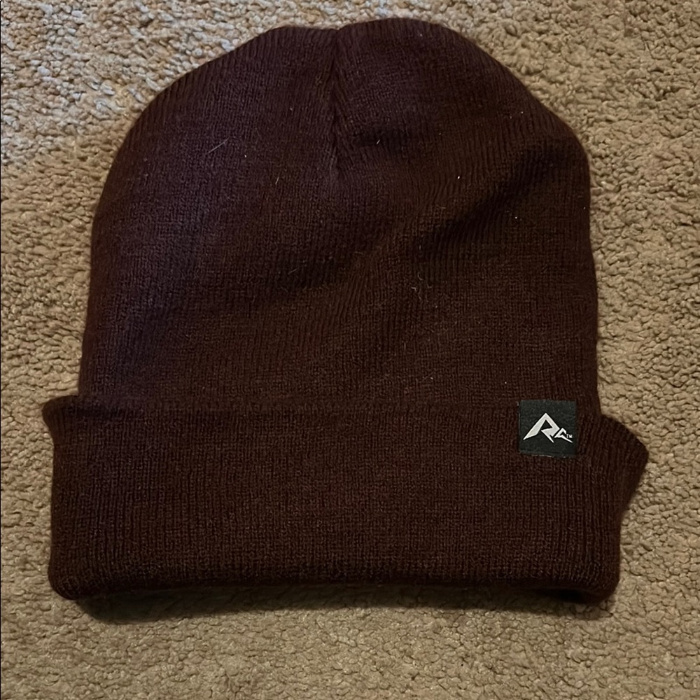 Brown Knit Beanie Hat